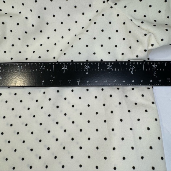 Talbots Blouse Women's Size 3 XP Cream Polyester Polka Dot Top Relax Fit Casual - Picture 11 of 13